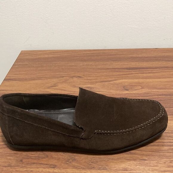 Bruno Magli Encino Casual Vamp Brown Suede Mens Loafers. Size 8 M. - Picture 2 of 8